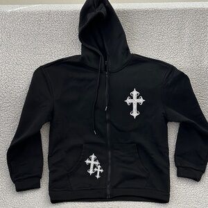 SHEIN Black Casual Hoodie